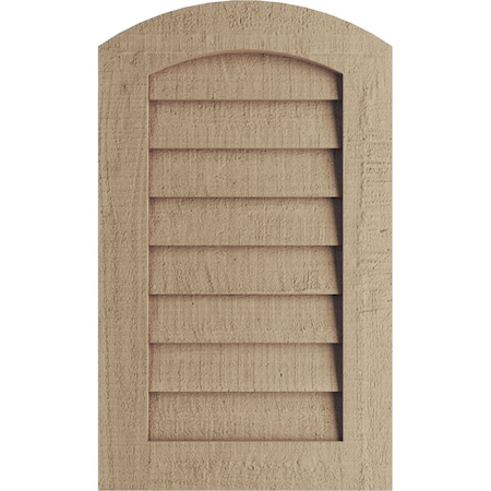 Timberthane Rough Cedar Arch Top Faux Wood Non-Functional Gable Vent, Primed Tan, 26W X 42H